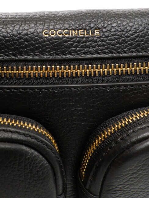 HYLE Kleine Ledertasche mit doppeltem Verwendungszweck Schwarz - Damentaschen