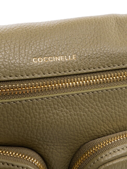 HYLE Mittelgroße Ledertasche mit Doppelfunktion Lorbeergrün - Damentaschen