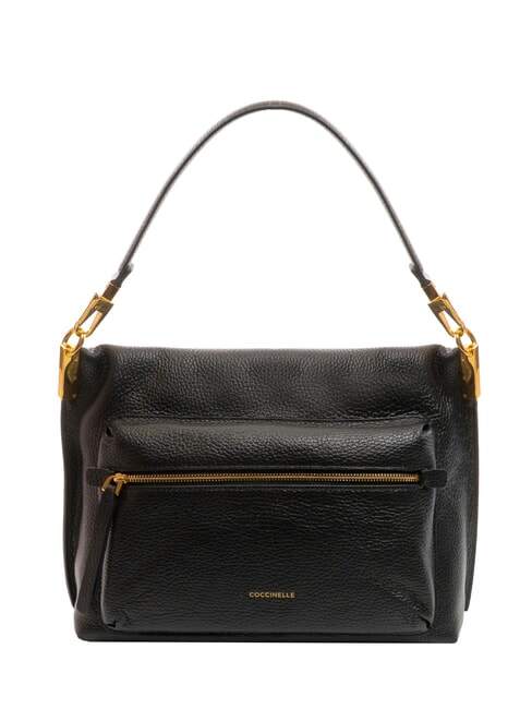 HYLE Mittelgroße Ledertasche mit Doppelfunktion Schwarz - Damentaschen