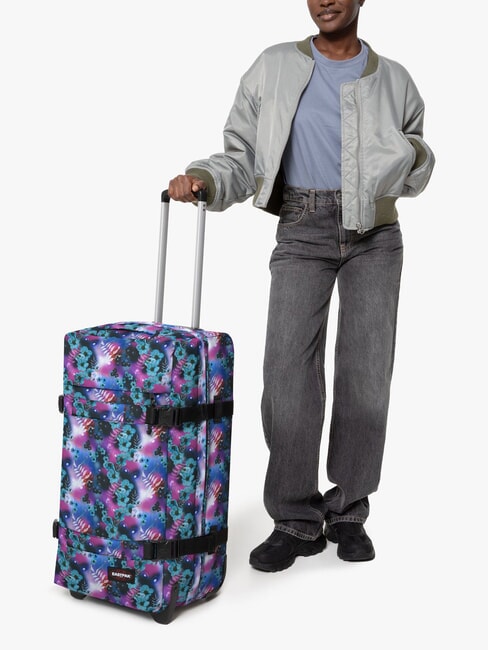 TRANSIT'R M Trolley mittlerer Größe Traumblume dunkel - Halbharte Trolleys