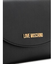 LOVE MOSCHINO CHUNKY TAB Tasche mit Überschlag und Schultergurt Schwarz - Damentaschen - 3