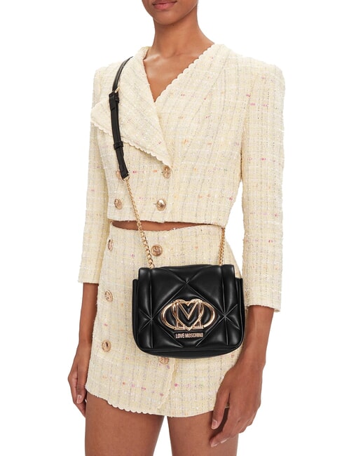 EMBOSSED Mini-Umhängetasche Schwarz - Damentaschen