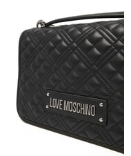 LOVE MOSCHINO QUILTED Umhängetasche mit Doppelfunktion Schwarz Schwarz - Damentaschen - 4