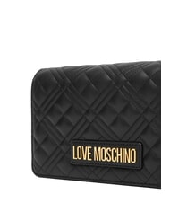 LOVE MOSCHINO SMART DAILY Clutch mit Metall-Schultergurt Schwarz - Damentaschen - 4