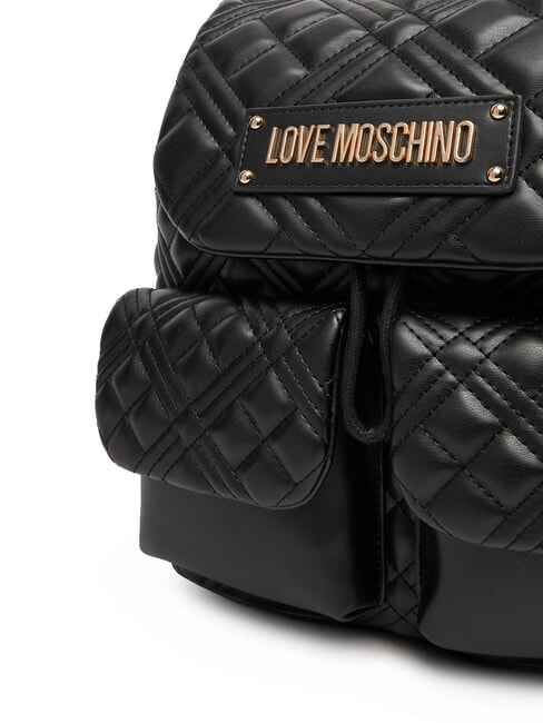 QUILTED Rucksack mit zwei Taschen Schwarz - Damentaschen