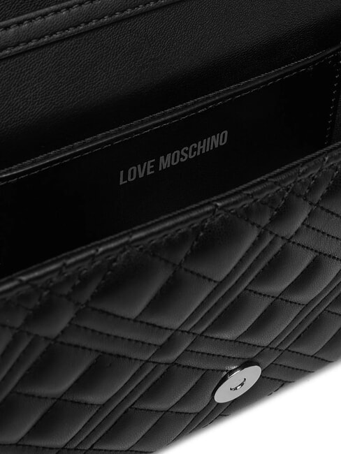 SMART DAILY Clutch mit Metall-Schultergurt Schwarz Schwarz - Damentaschen