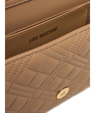 LOVE MOSCHINO SMART DAILY Clutch mit Metall-Schultergurt Beige - Damentaschen - 6