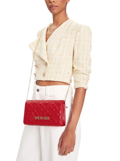 SMART DAILY Clutch mit Metall-Schultergurt ROT - Damentaschen