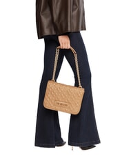 LOVE MOSCHINO QUILTED Umhängetasche mit Doppelfunktion Beige - Damentaschen - 6