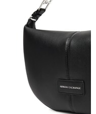 ARMANI EXCHANGE LIZ PEBBLE Mittelgroße Hobo-Umhängetasche Schwarz - Damentaschen - 3