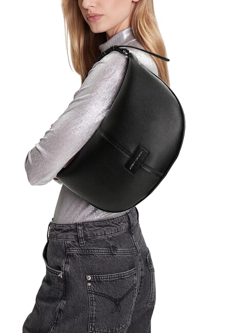 LIZ PEBBLE Mittelgroße Hobo-Umhängetasche Schwarz - Damentaschen