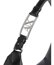 ARMANI EXCHANGE LIZ PEBBLE Große Hobo-Umhängetasche Schwarz - Damentaschen - 3
