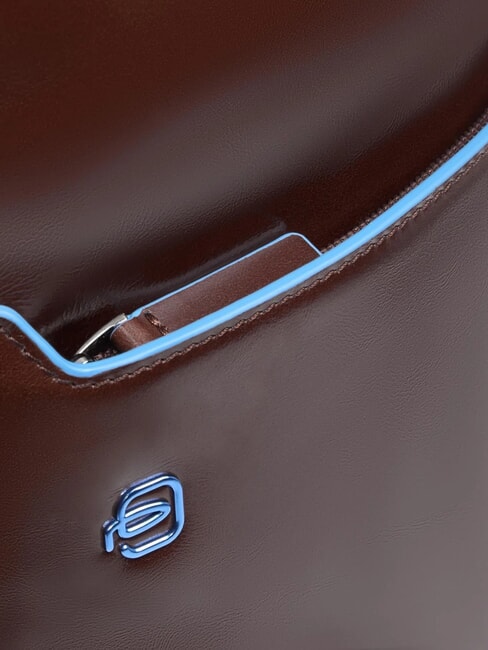 BLUE SQUARE 14" Laptop-Rucksack aus Leder MAHAGONI - PC-Rucksäcke