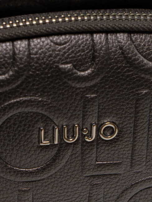 MANHATTAN Mittelgroßer Rucksack mit geprägtem Logo Anthrazit met. - Damentaschen