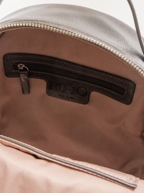 MANHATTAN Mittelgroßer Rucksack mit geprägtem Logo Anthrazit met. - Damentaschen