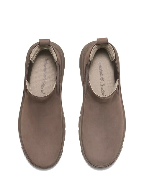 GREYFIELD Stiefeletten mittelbraunes Nubuk - Damenschuhe