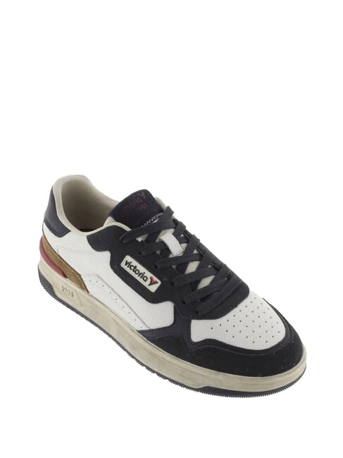 C80 Ledersneaker mit Vintage-Logo Marine - Herrenschuhe