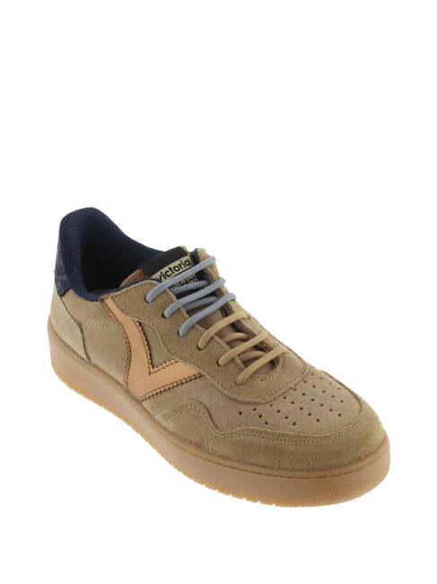 MADRID Wildleder-Sneaker mit karamellfarbener Sohle Beige - Damenschuhe