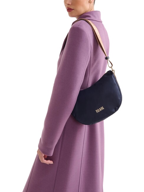 STORMY NYLON Kleine halbmondförmige Umhängetasche Nachtblau - Damentaschen