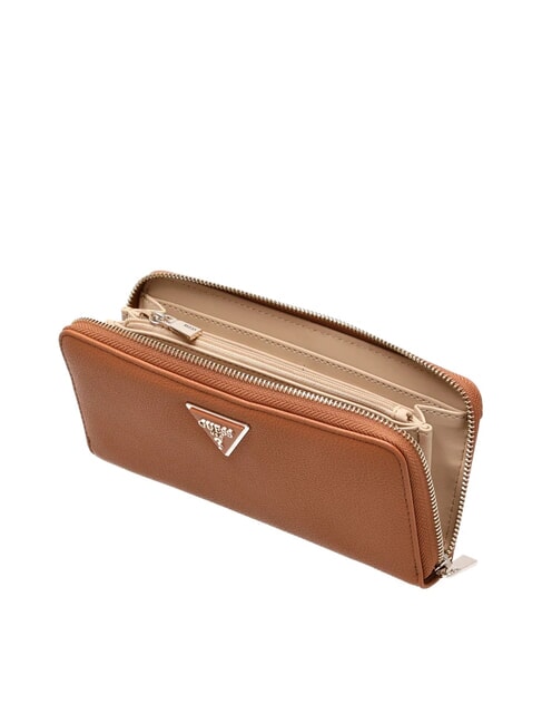 LAUREL 2 Große Geldbörse mit Rundum-Reißverschluss und Handgelenksschlaufe COGNAC - Brieftaschen Damen