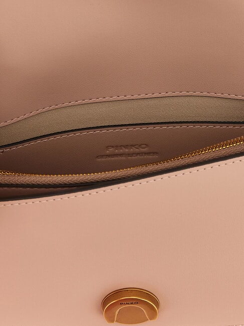 LOVE ONE CLASSIC Mini-Umhängetasche aus Leder Puder-Antikgold - Damentaschen