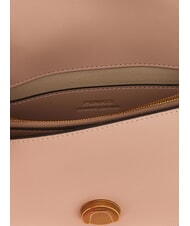 PINKO LOVE ONE CLASSIC Mini-Umhängetasche aus Leder Puder-Antikgold - Damentaschen - 3