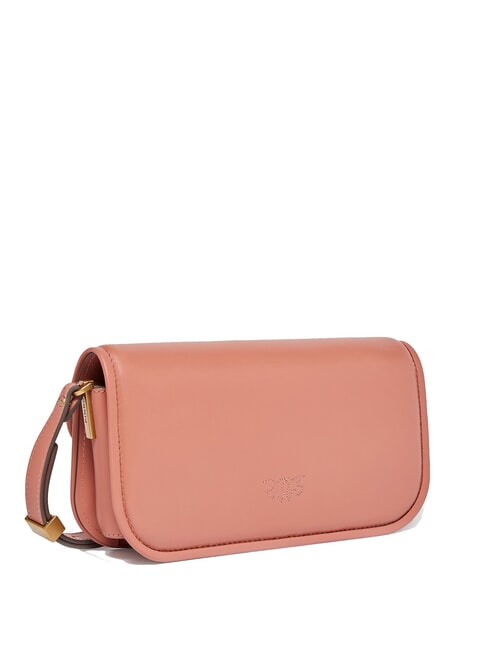 LOVE BOX Umhängetasche aus Leder Aragonbraun-Antikgold - Damentaschen