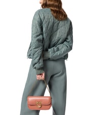 PINKO LOVE BOX Umhängetasche aus Leder Aragonbraun-Antikgold - Damentaschen - 4