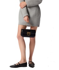 PINKO LOVE BOX Umhängetasche aus Leder schwarz-antikgold - Damentaschen - 4