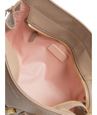 COCCINELLE YORK Handtasche aus gehämmertem Leder warmes Taupe - Damentaschen - 6