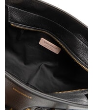 COCCINELLE YORK Handtasche aus gehämmertem Leder Schwarz - Damentaschen - 5