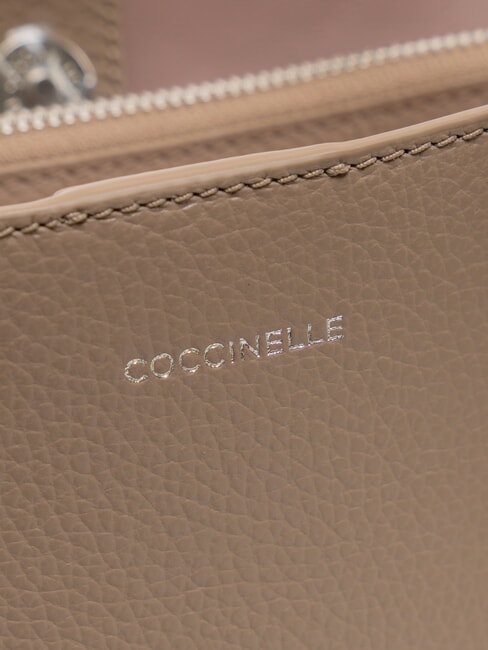 SWAP Ledertasche mit Schultergurt warmes Taupe - Damentaschen