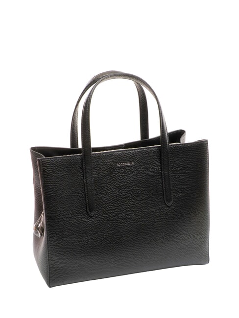 SWAP Ledertasche mit Schultergurt Schwarz - Damentaschen