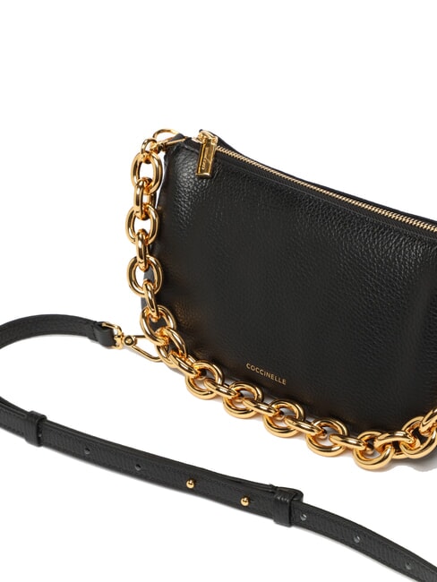 ISIDE Kleine Umhängetasche aus Leder Schwarz - Damentaschen