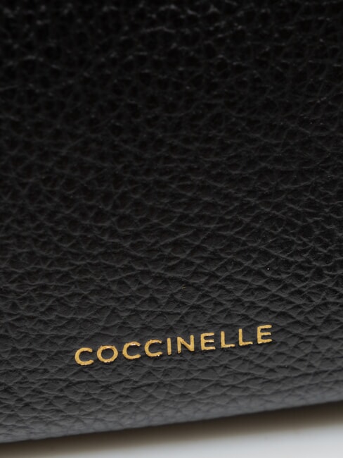 ISIDE Leder-Umhängetasche mit Schultergurt Schwarz - Damentaschen