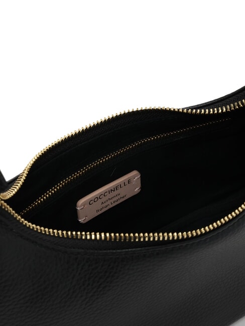 ISIDE Leder-Umhängetasche mit Schultergurt Schwarz - Damentaschen