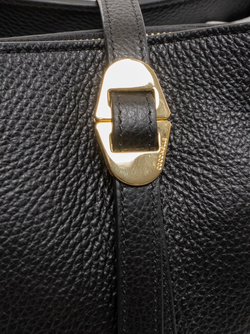 CHARA Umhängetasche aus Leder Schwarz - Damentaschen