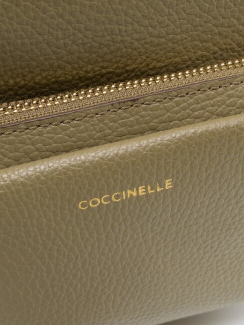 JEN Runder Lederrucksack mit Tasche Lorbeergrün - Damentaschen