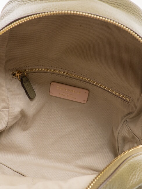 JEN Runder Lederrucksack mit Tasche Lorbeergrün - Damentaschen