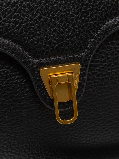 MARVIN Mini-Handtasche aus Leder mit Schultergurt Schwarz - Damentaschen