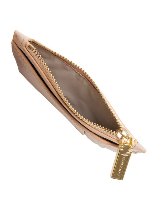 ROUNDED PRINTED Flaches Kartenetui aus Leder mit Reißverschluss Rosetten - Brieftaschen Damen