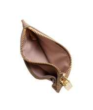 COCCINELLE ROUNDED PRINTED Flaches Kartenetui aus Leder mit Rei&szlig;verschluss warmes Taupe - Brieftaschen Damen - 3