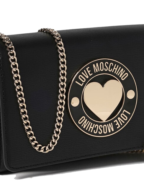 SMART DAILY Clutch mit Metall-Schultergurt Schwarz - Damentaschen