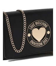 LOVE MOSCHINO SMART DAILY Clutch mit Metall-Schultergurt Schwarz - Damentaschen - 3