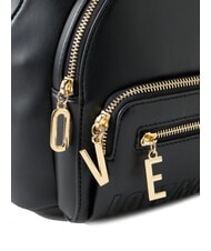 LOVE MOSCHINO ZIPLINE Runder Rucksack mit Tasche Schwarz - Damentaschen - 4