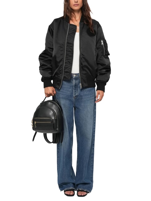 ZIPLINE Runder Rucksack mit Tasche Schwarz - Damentaschen