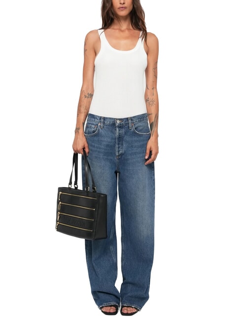 ZIPLINE Schulter-Einkaufstasche Schwarz - Damentaschen