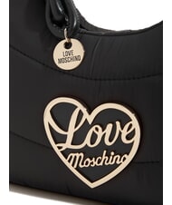 LOVE MOSCHINO AIR WAVE Kleine bauschige Umhängetasche Schwarz - Damentaschen - 3