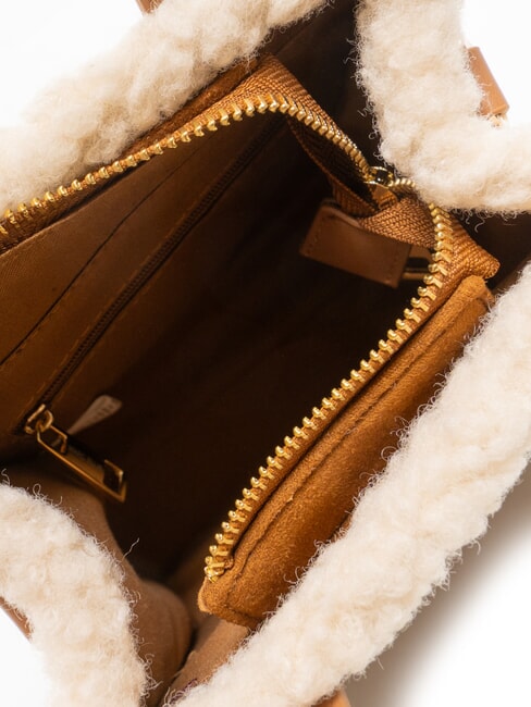 SHERPA Mini-Handtasche mit Schultergurt dunkles Leder - Damentaschen