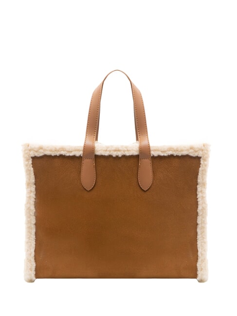 SHERPA Mittelgroße Handtasche mit Schultergurt dunkles Leder - Damentaschen